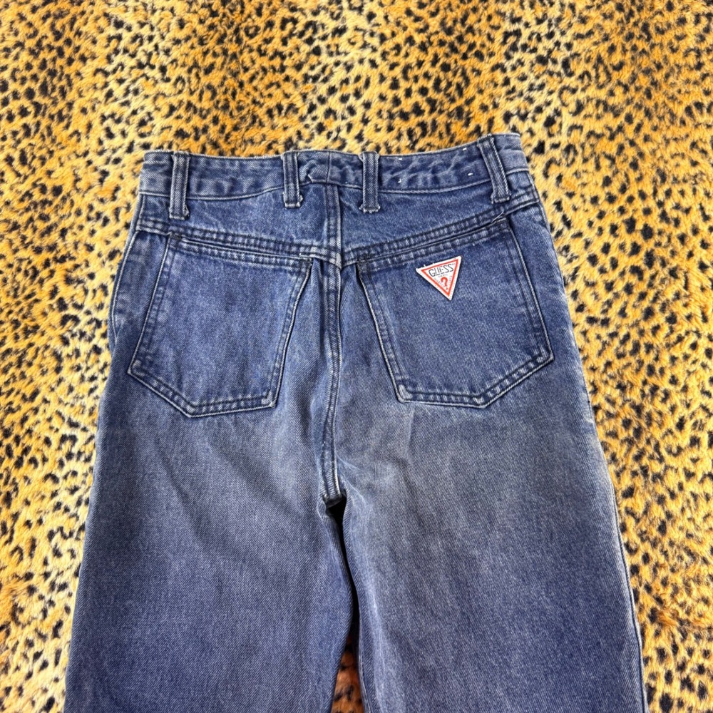 Vintage 90s Georges Marciano for Guess High Waisted Ankle Zip Jeans Blue 29